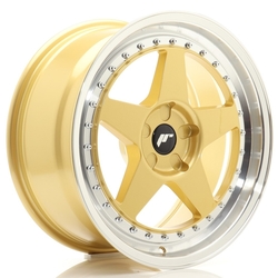 JR Wheels JR6 18x8 ET20-35 5H BLANK Gold w/Machined Lip