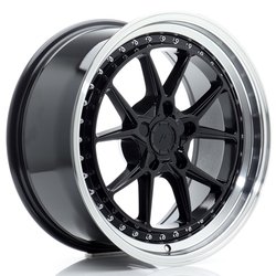 JR Wheels JR39 18x8,5 ET15-35 5H BLANK Glossy Black w/Machined Lip