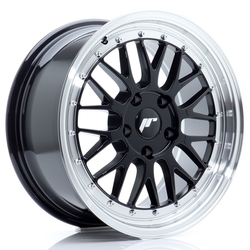 JR Wheels JR23 17x8 ET35 4x100 Gloss Black w/Machined Lip