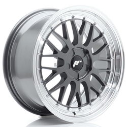 JR Wheels JR23 18x8 ET20-42 5H BLANK Hyper Gray w/Machined Lip