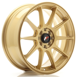 JR Wheels JR11 17x7 ET35 5x100/108 Gold (Jen obuté, jako nové)