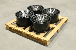 Set of JR14 17x8,5 ET15 4x100 Gloss Black Machined Face