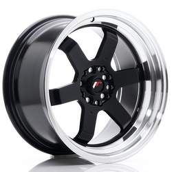 JR Wheels JR12 17x9 ET25 5x112/120 Gloss Black w/Machined Lip