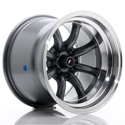 JR Wheels JR19 15x10,5 ET-32 4x100/114 Gun Metal w/Machined Lip