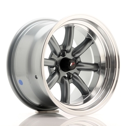 JR Wheels JR19 15x9 ET-13 4x100 Gun Metal w/Machined Lip