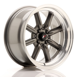 JR Wheels JR19 16x8 ET-20-0 BLANK Gun Metal w/Machined Lip