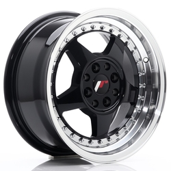 JR Wheels JR6 15x7 ET35 4x100/114 Gloss Black w/Machined