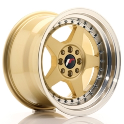 JR Wheels JR6 16x9 ET20 4x100/108 Gold w/Machined Lip