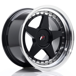 JR Wheels JR6 18x10,5 ET0-25 BLANK Gloss Black w/Machined