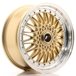 JR Wheels JR9 18x8 ET35-40 BLANK Gold w/Machined Lip