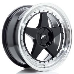 JR Wheels JR6 18x8,5 ET20-40 5H BLANK Gloss Black w/Machined Lip